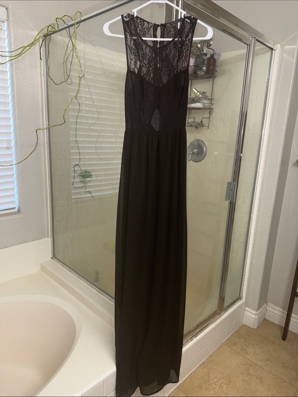 Zara Black Lace Maxi Dress
